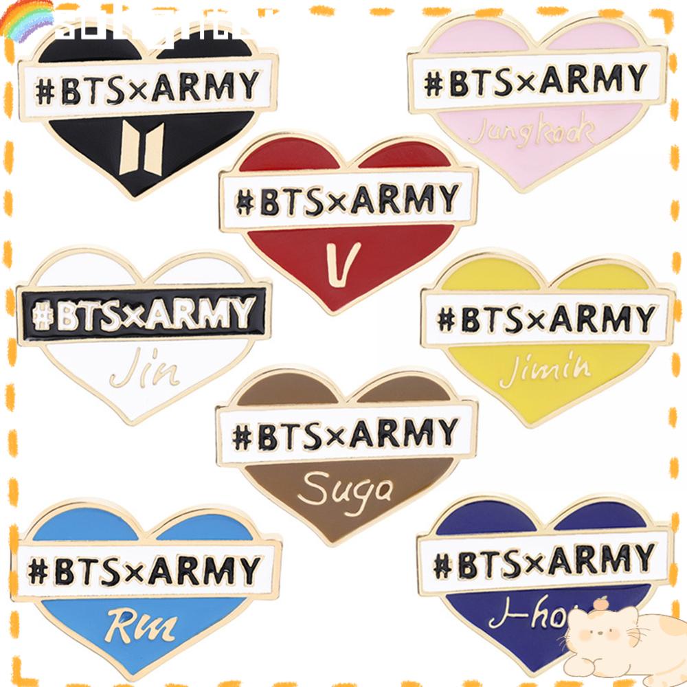 Solighter Badge Fashion Pria Team Korea Idol Nama Pin