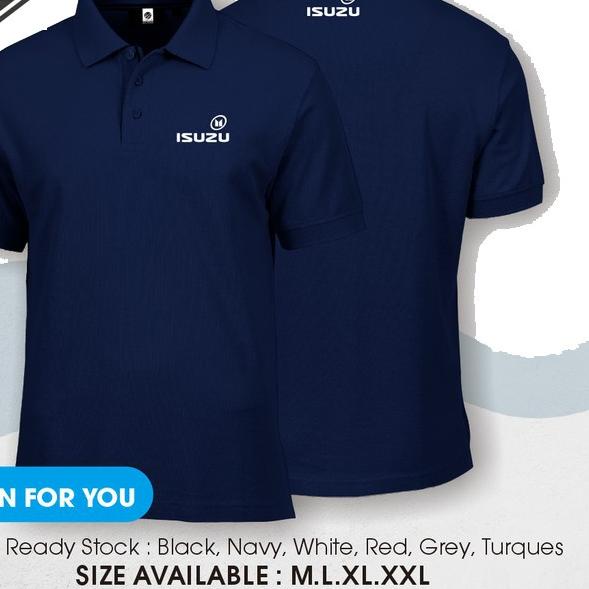 ○ Poloshirt Polo Kaos Kerah Isuzu logo - KAOS POLO ISUZU LOGO - Baju mobil isuzu otomotif ❁