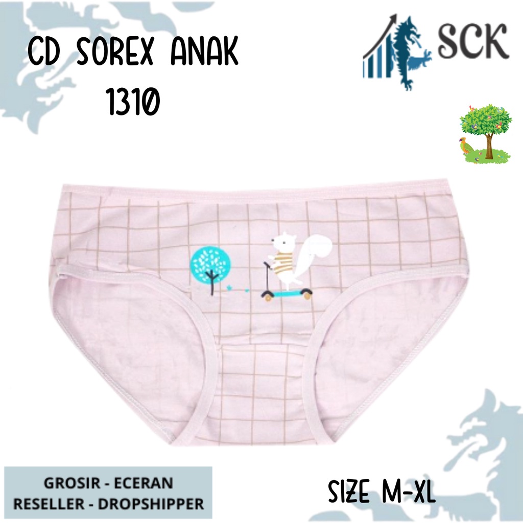 [ISI 2] CD SOREX KIDS 1310 Anak Perempuan model SEGITIGA Polos Warna