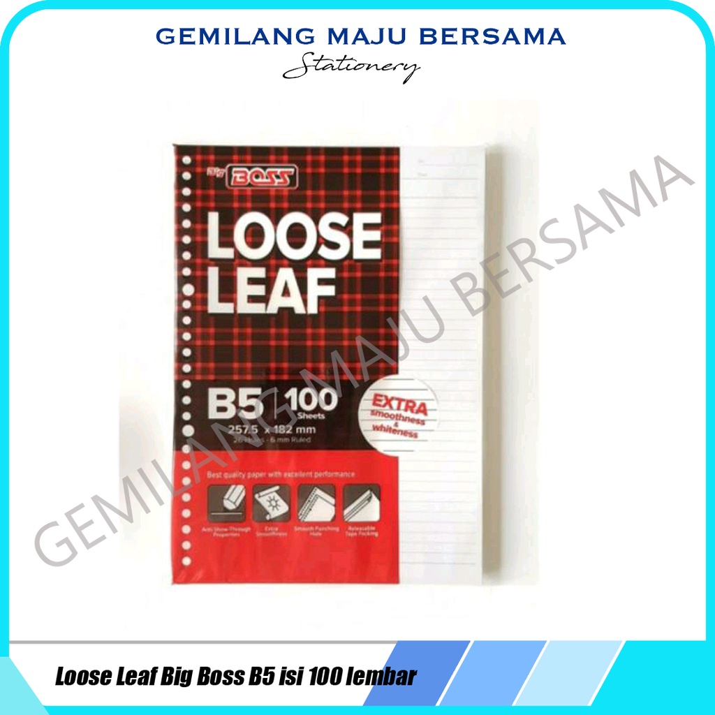 

Loose Leaf Big Boss Isi 100 lembar B5