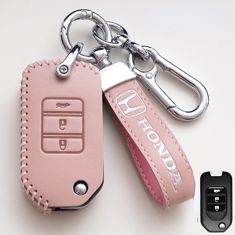 Rumah / Casing Kunci Remote Mobil 2 / 3 / 4 Tombol Plastik Warna Hitam Untuk Honda Accord