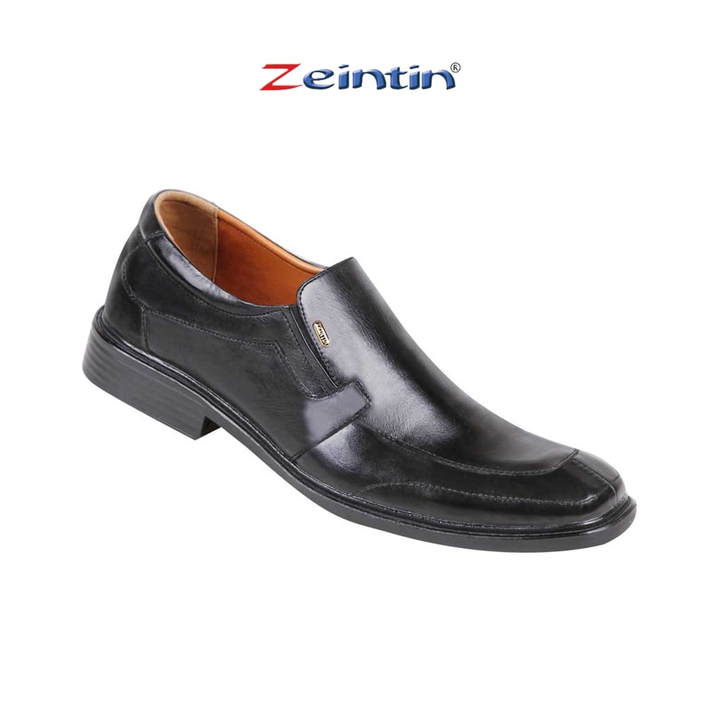 Zeintin - Sepatu Pantofel Hitam Pria Formal Kantor Leather Swedian Premium Original Zeintin ZX