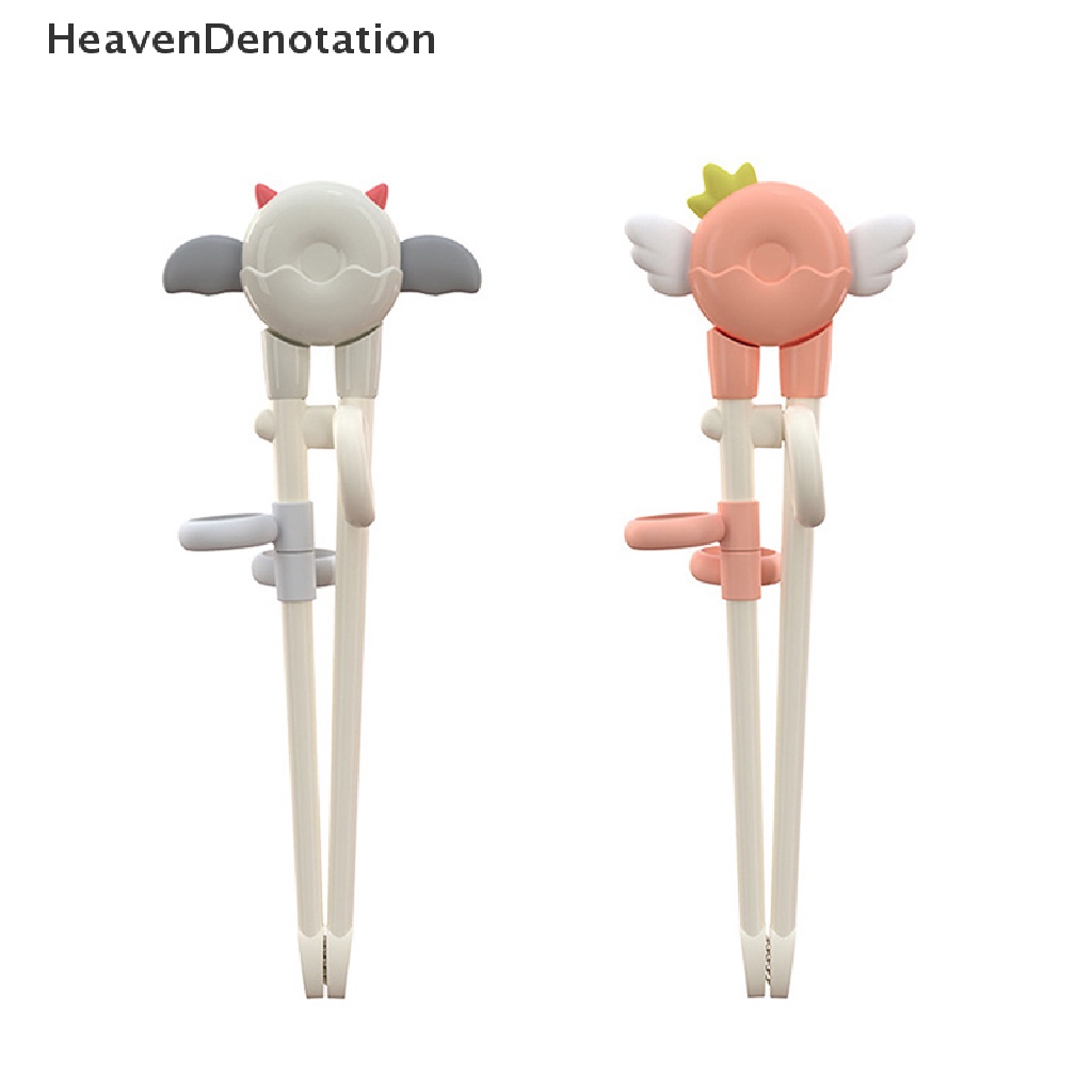 [HeavenDenotation] 1pc Kartun Malaikat Setan Sumpit Anak Reusable Eag Training Tools HDV