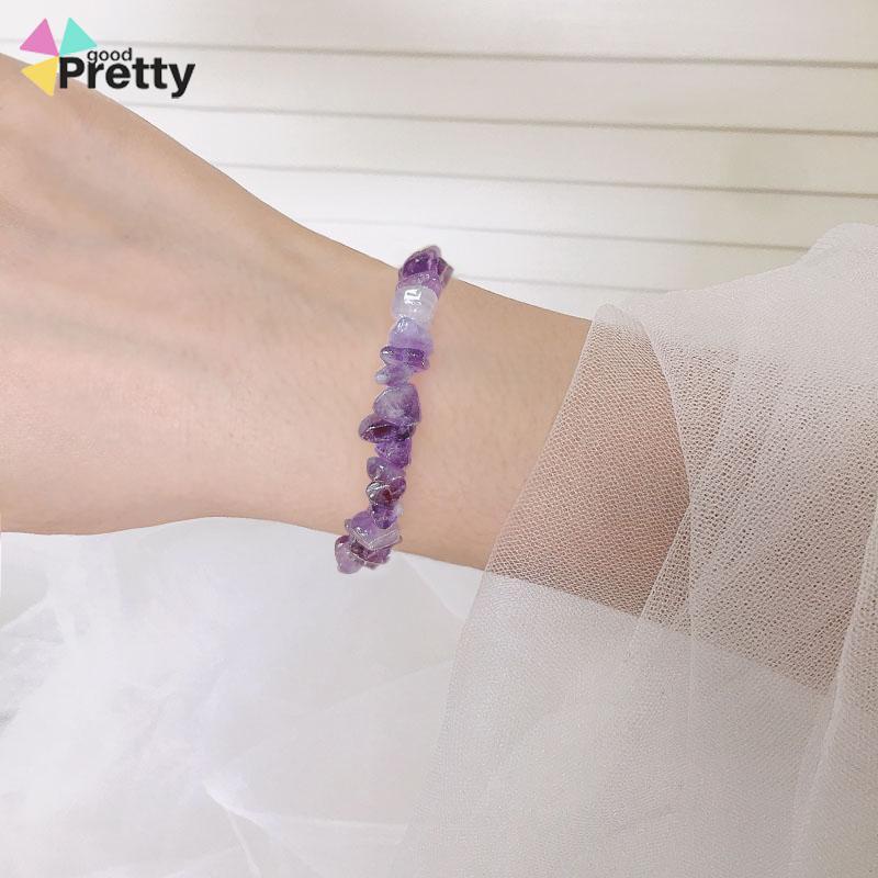 Gelang Kristal Batu Alam aksesoris fashion Korea Untuk Wanita - PD