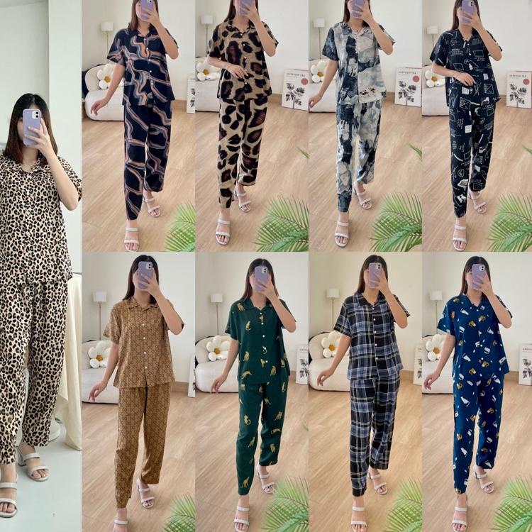 ● Piyama Rayon Set / Set Piyama Rayon Panjang / Piyama Panjang Rayon / Stelan Rayon / Rayon Set ♦