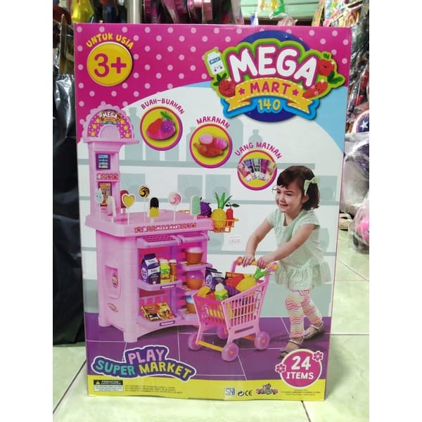 Megamart mainan masak-masakan anak perempuan / mainan masak-masakan lengkap / trolly dorong