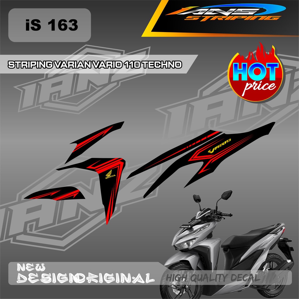 NEW LIST STRIPING DECAL VARIO TECHNO 110 OLD VARIAN TERBARU / STIKER HONDA VARIO 110 SEMU FULL BODY / STIKER KERETA VARIO 110 OLD IS163