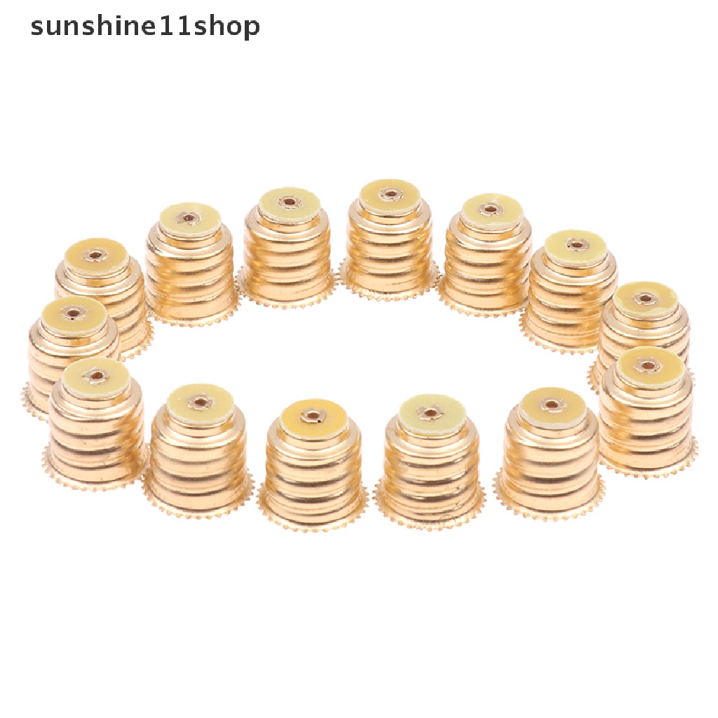 Sho E14 Kuningan Berenda Lamp Holder Light Beads Bases Sekrup Type Bulb Cover DIY Parts N