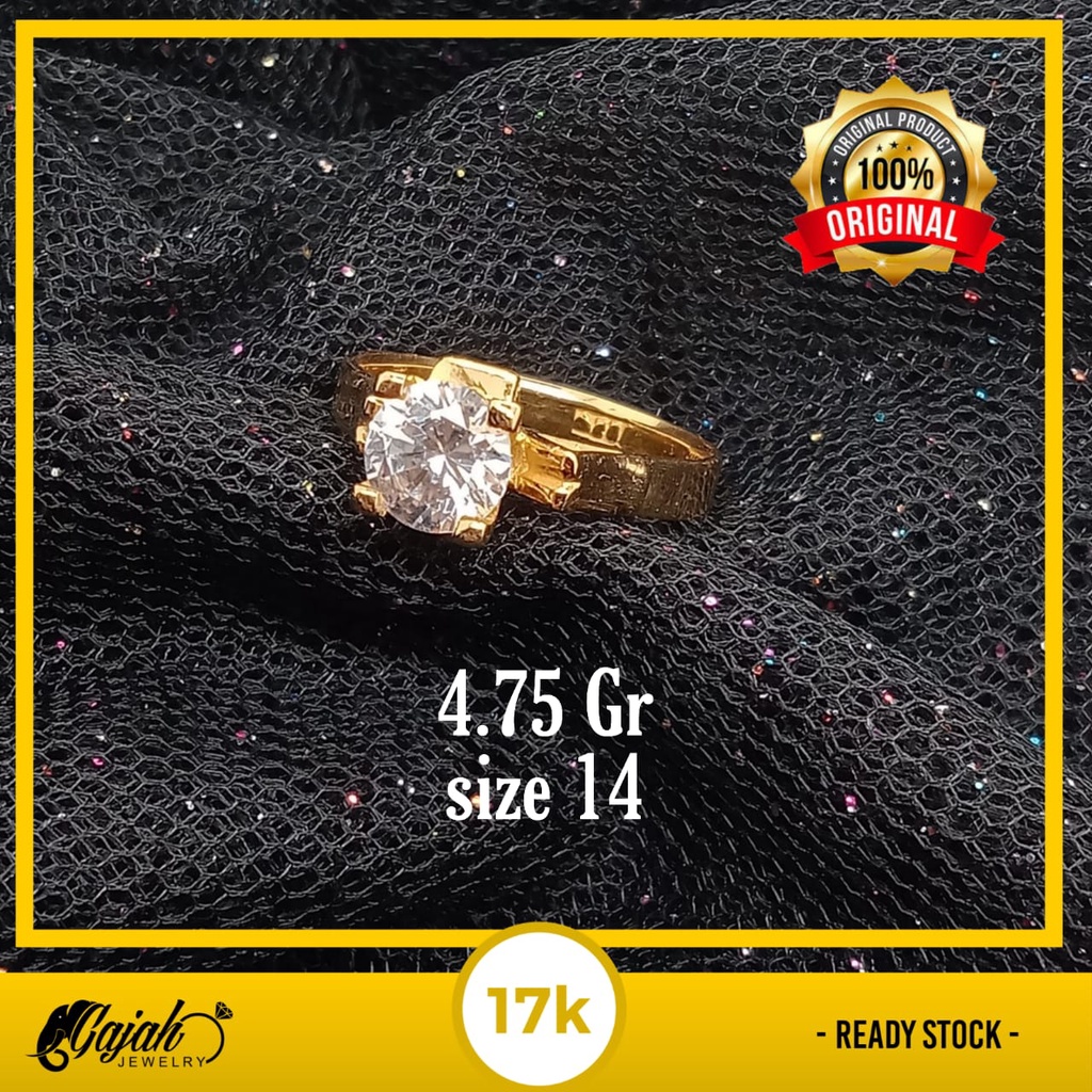 Cincin emas 17k - 4.75 gr kadar 750 - 4152