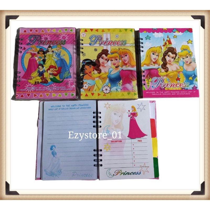 

Diary /Note Book/Buku spiral A6 tanggung fancy