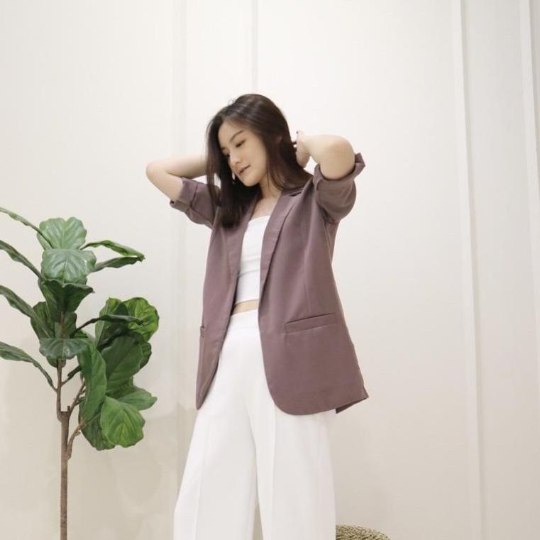 SALE Blazer Outer Atasan Wanita Korea Hitam Jas Kerja Kasual Blezer Cewek Korean Style Longsleeve Ca