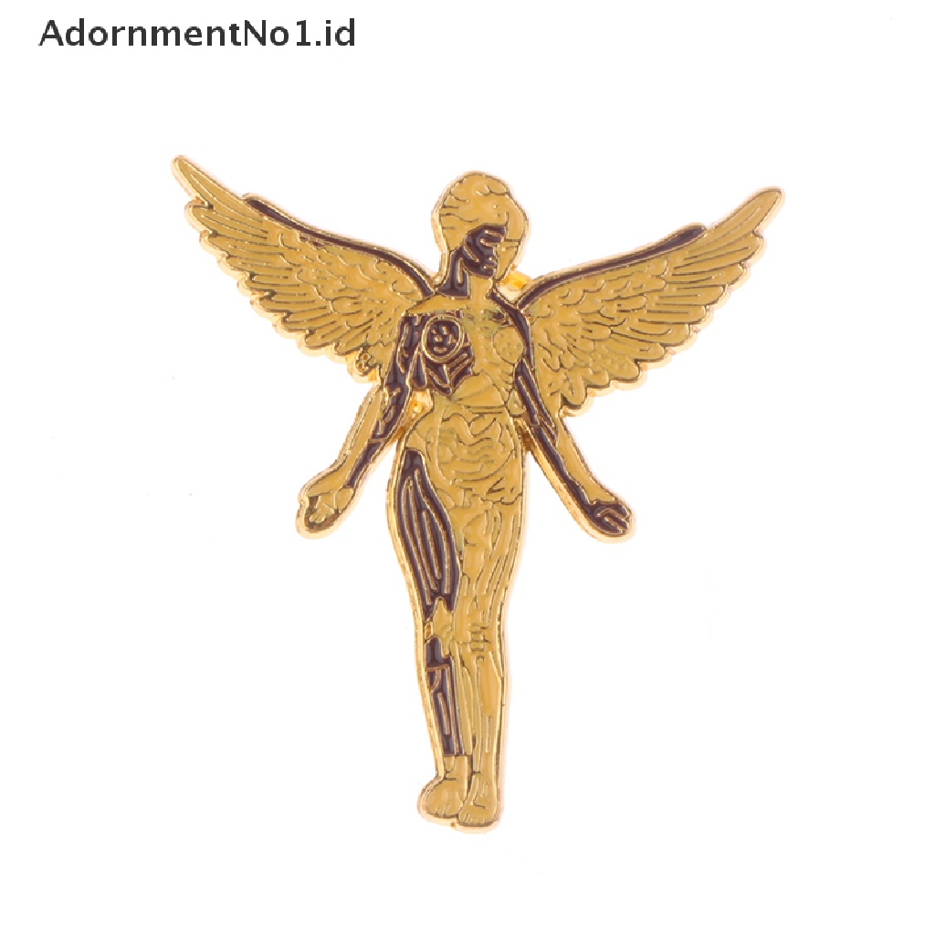 [AdornmentNo1] Enamel Pin Golden Angel Lencana Dekorasi Hiasan Desktop Lucu Musik Rock Perhiasan Teman Cowok Pacar Dewasa Anak Hadiah Patung Kebebasan Bros [ID]