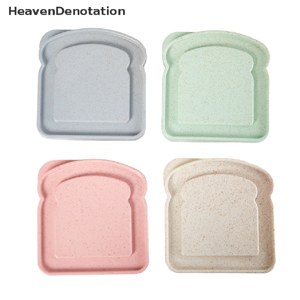 [HeavenDenotation] 1pc Wadah Sandwich Plastik Dengan Tutup Reusable Food Storage Lunch Box HDV