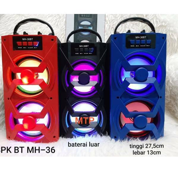 ◘ Speaker Bluetooth Portabel MH-36BT High Quality Bass + Standing + Pegangan / Speaker Salon SQ-36BT