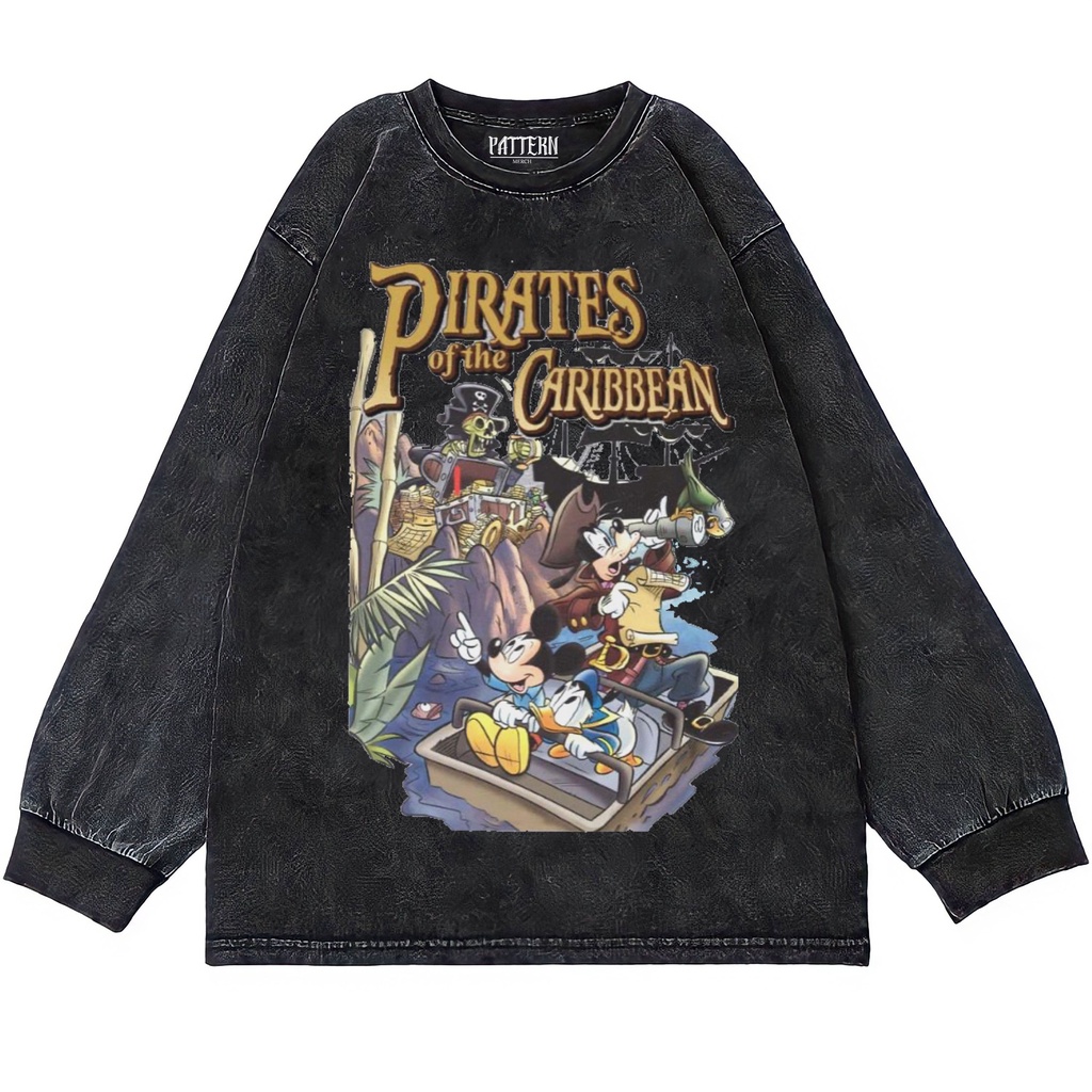 Patternmerch "pirates of the Caribbean mickey mouse" Oversize T-Shirt | Longsleeve Oversized | washi