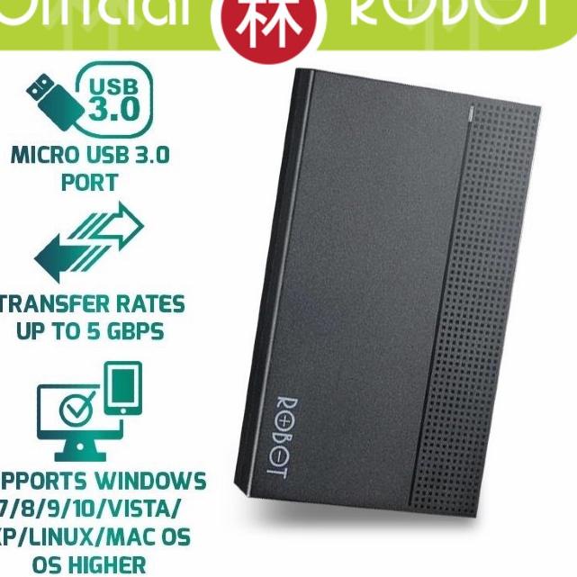✫ Robot RSHD10 2.5 Inch SATA External Hard Drive Enclosure USB 3.0 ✾
