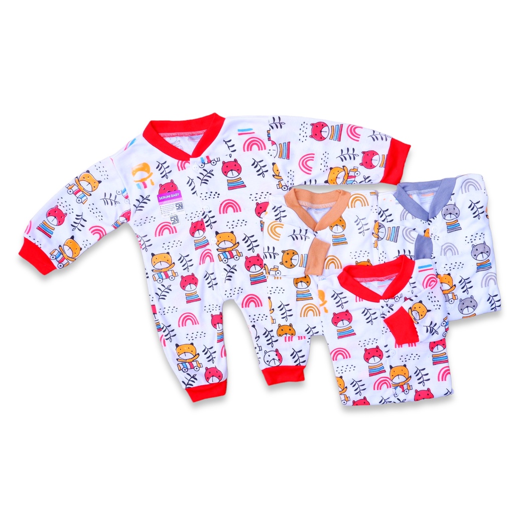 Seruni Baby SNI - Sleepsuit Bayi Baju Tidur Bayi Bodysuit Jumpsuit 0-6 Bulan Motif Bunny