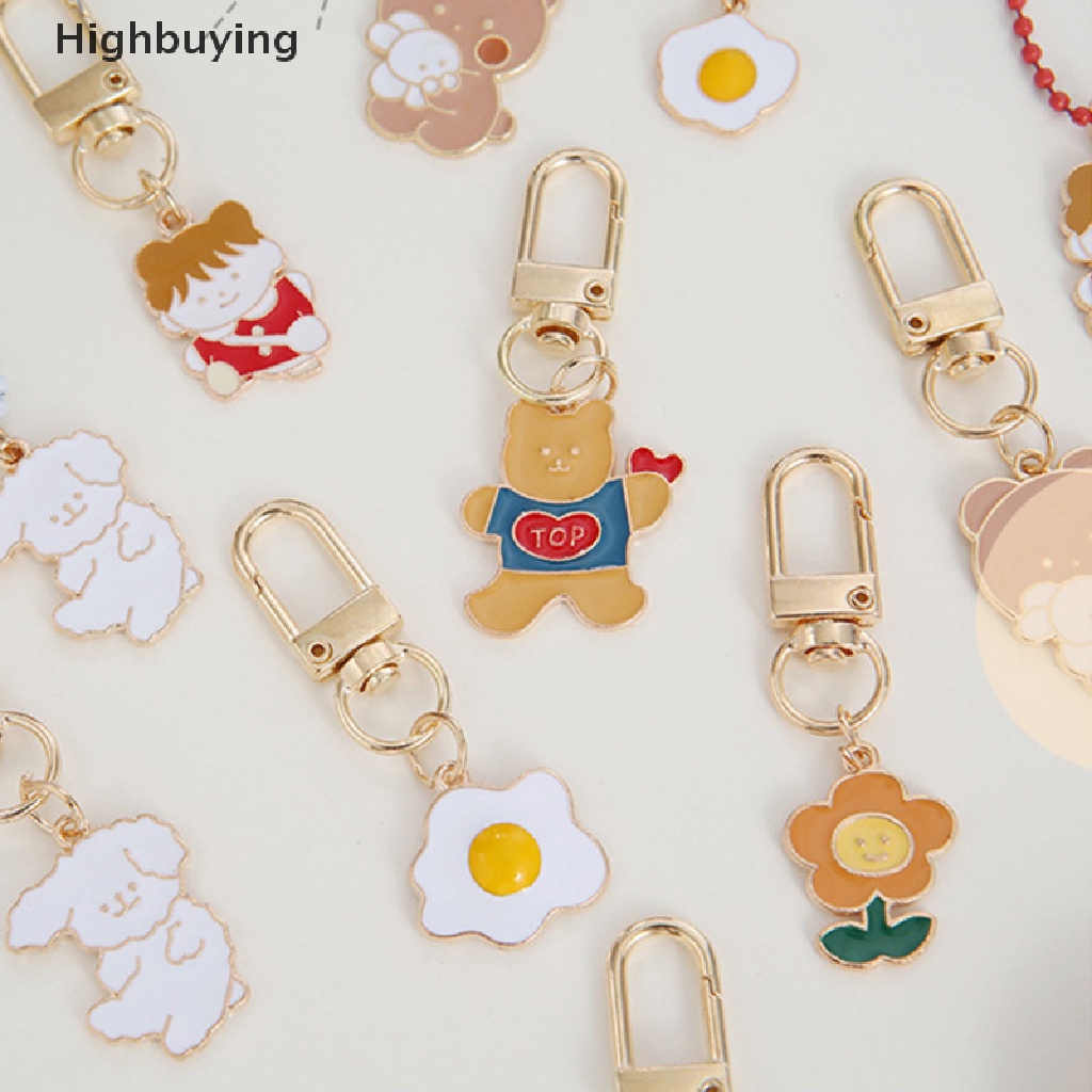 Hbid Kartun Gantungan Kunci Logam Indah Lucu Tas Ornamen Siswa Segar Kunci Cincin Liontin Gadis Gantungan Kunci Aksesoris Kawaii Keychain Glory