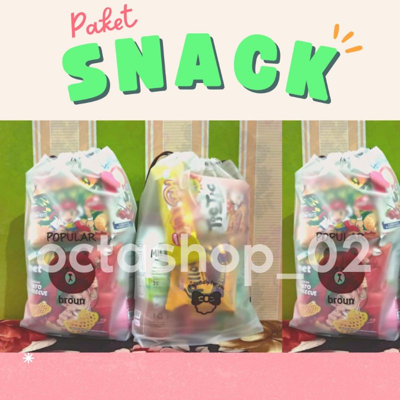 

BUY 28 FREE 1, Paket Snack ulang tahun anak kemasan pouch/Hampers Snack