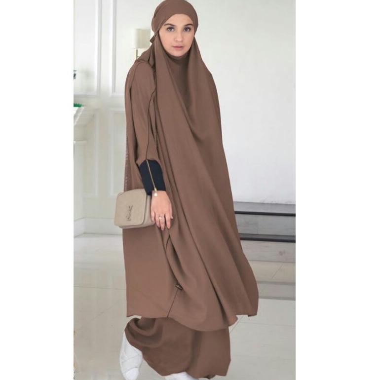 TERMURAH FRENCH KHIMAR SET SHIREN SAKU+ROK+KHIMAR