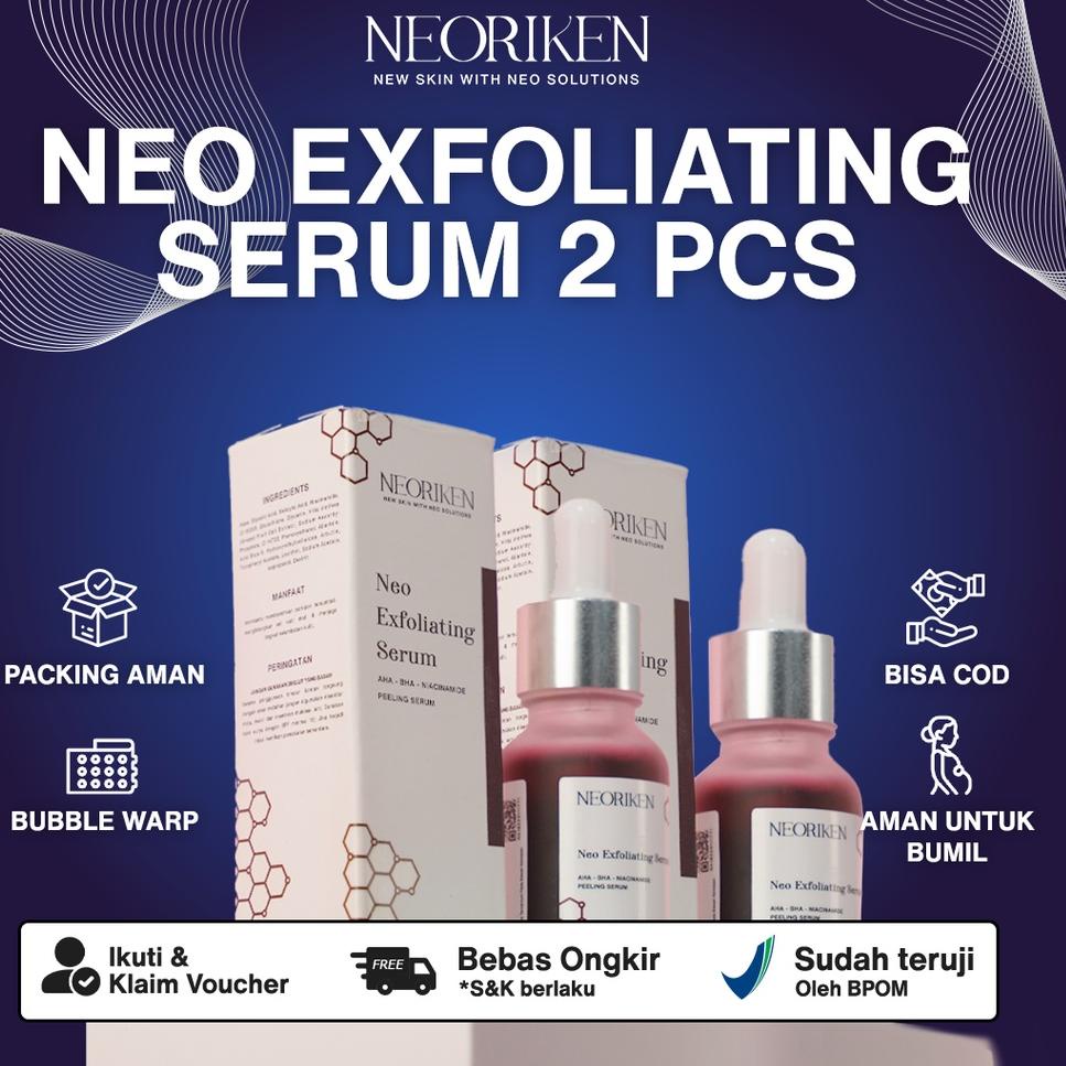 ❉ NEORIKEN - Exfoliating Serum AHA BHA Niacinamide Peeling Serum 15ml - Neo Exfoliating Menghilangka