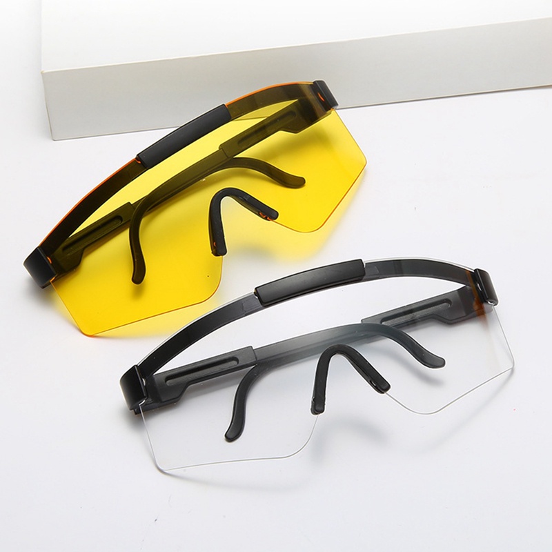 Rimless Shield Wrap Around Sunglasses Kacamata Perlindungan Uv400 Y2K Sunglasses