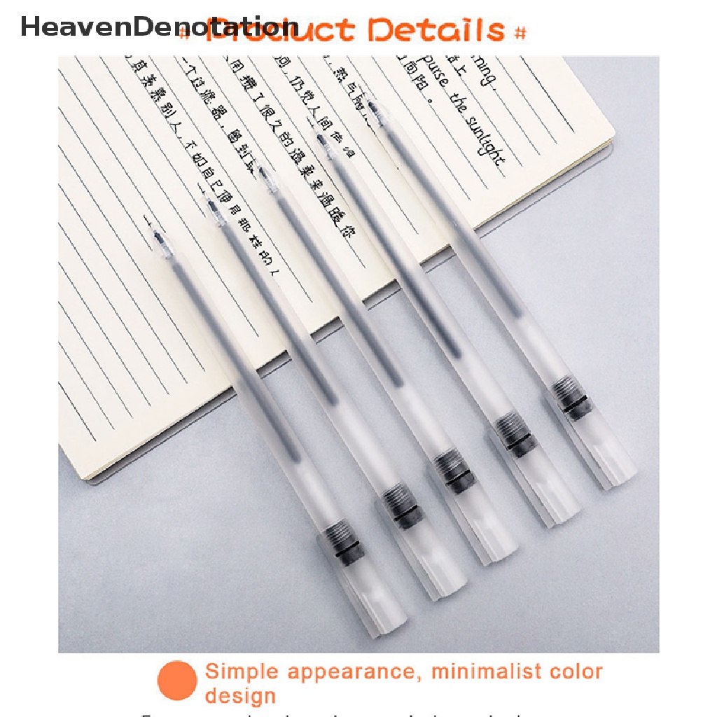 [HeavenDenotation] 10pcs 0.5mm Black Gel Pen Lucu Alat Tulis Pena Netral Untuk Sekolah Kantor Perlengkapan Ujian Alat Tulis Sig Pen HDV