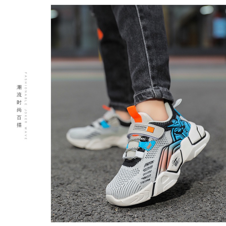 2023SH21117 Sepatu kets sneakers sport olahraga robot transformer Anak ringan sol empuk Perekat tali variasi usia 4 tahun sd dewasa size 28 - 39