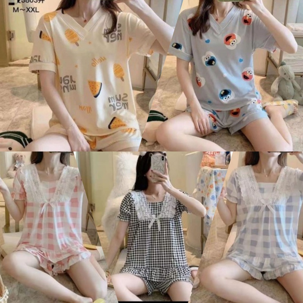 Piyama Import Piyama remaja anak perempuan Import Piyama Hotpant Import Baju tidur wanita import