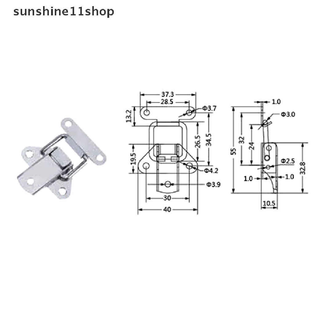 Sho Stainless Steel304 toolbox Pengunci Pengait Metal Toggle Catch Clasp Engsel Dimuat N