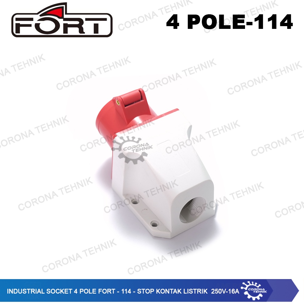 FORT - 114 - Stop Kontak Listrik 250V - 16A Industrial Socket 4 Pole