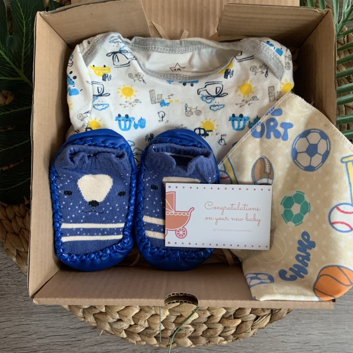 

(COD) Hampers baby gift kado bayi (paket baju D) - Boy