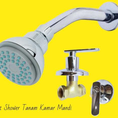 ۝ Shower Kamar Mandi + Stop Kran Tanam Kuningan / Shower Mandi / Shower Tanam ✬