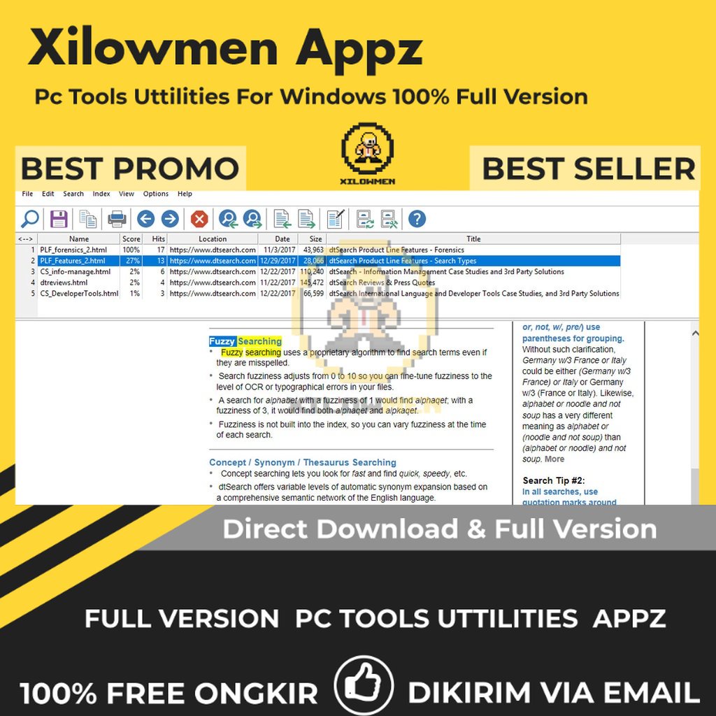 [Full Version] DtSearch Desktop / Engine 20 Pro PC Tools Software Utilities Lifetime Win OS