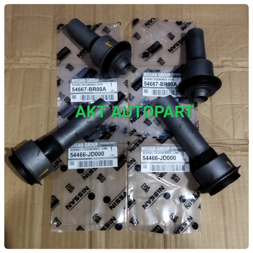 Bushing Cross member panjang pendek set 4pcs Nissan X-Trail Xtrail T31 T32 Serena Juke