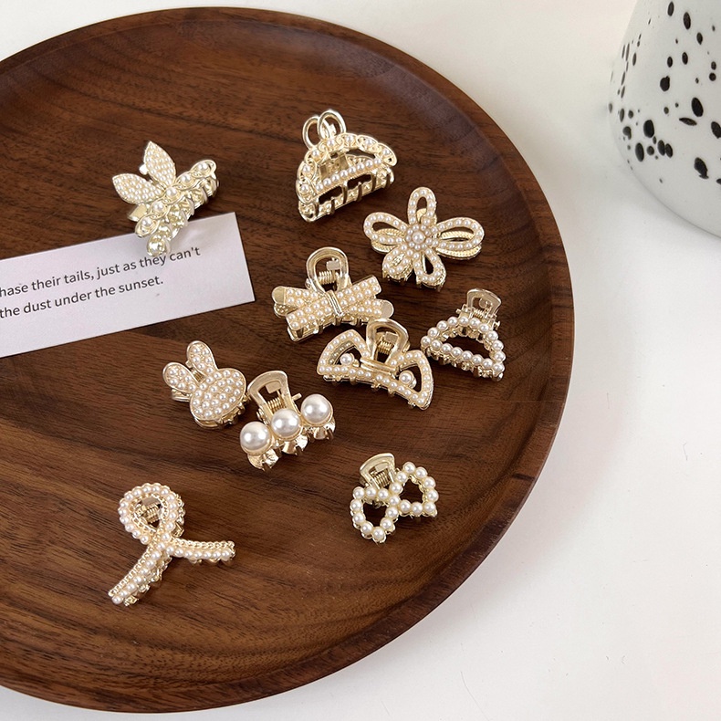 SMALL METAL PEARL HAIR CLAW RHINESTONE BANGS CLIP JEPIT RAMBUT PONI KECIL MUTIARA KRISTAL JEPITAN MINI ELEGAN LUCU SHARK BUTTERFLY FLOWER BUNGA KUPU-KUPU KUPU BESI