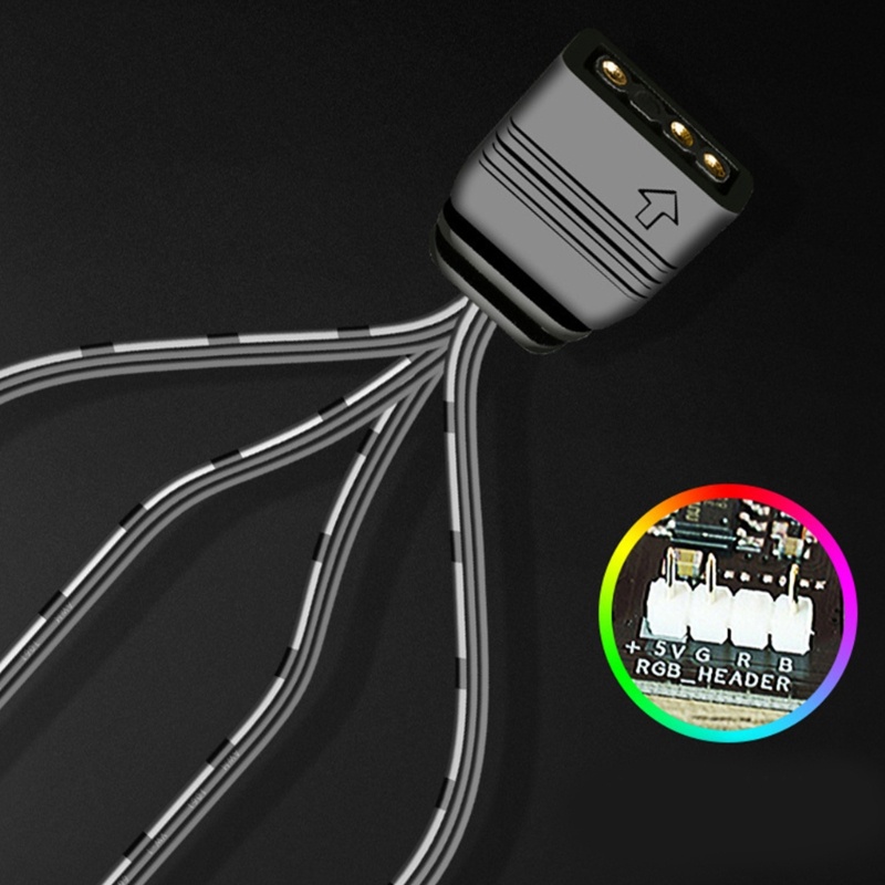 Vivi Kabel LED Strip Splitter RGB 1sampai4 Port Konektor LED ARGB 3Pin 5V Kawat
