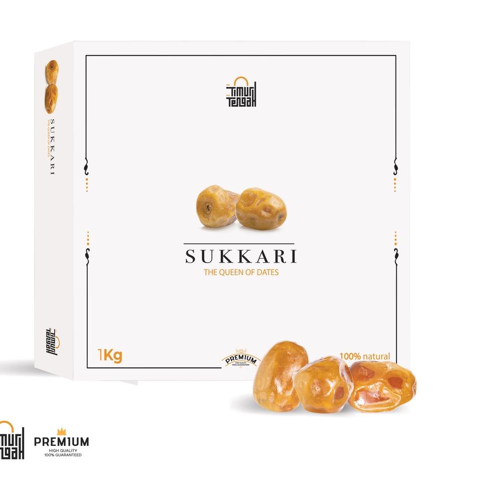 

TERMURAH Kurma Sukari 1 Kg Premium Timur Tengah Kurma Sukkari Original High Quality