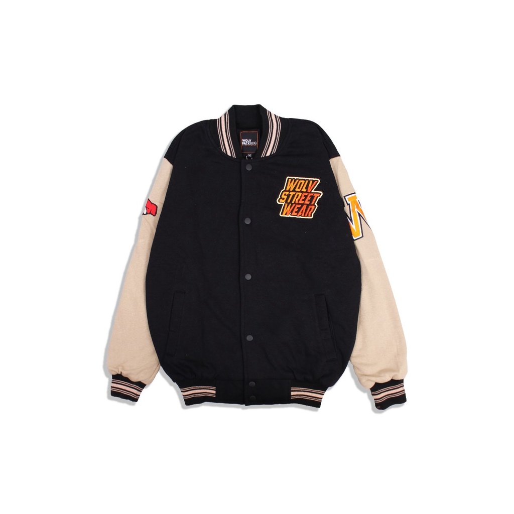 Jaket VARSITY WOLV PUMKIN – Fashion Trendy Casual Pria Good Brand Quality Stylish