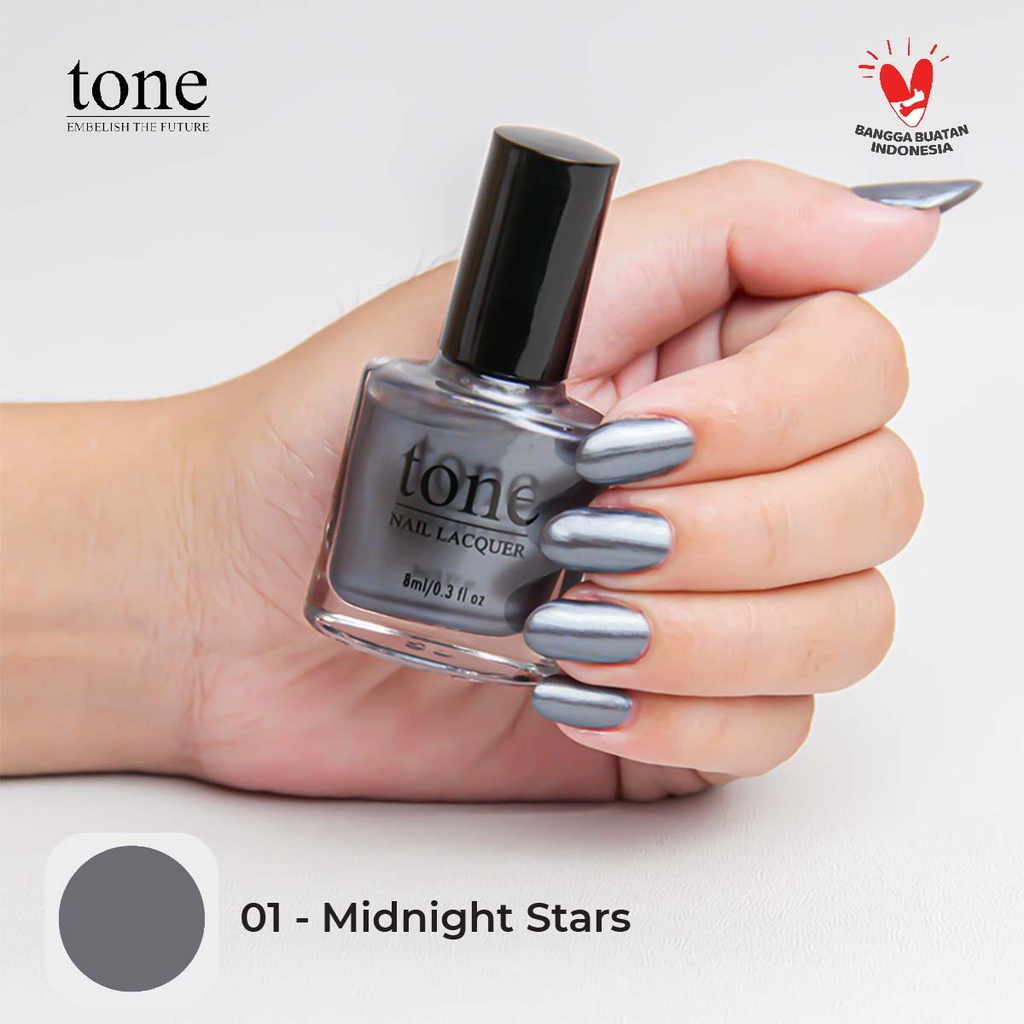 Kutek Tone Nail Lacquer Nude Halal Murah 8ml | Cat Kuku Tone Nail Polish 8ml BPOM