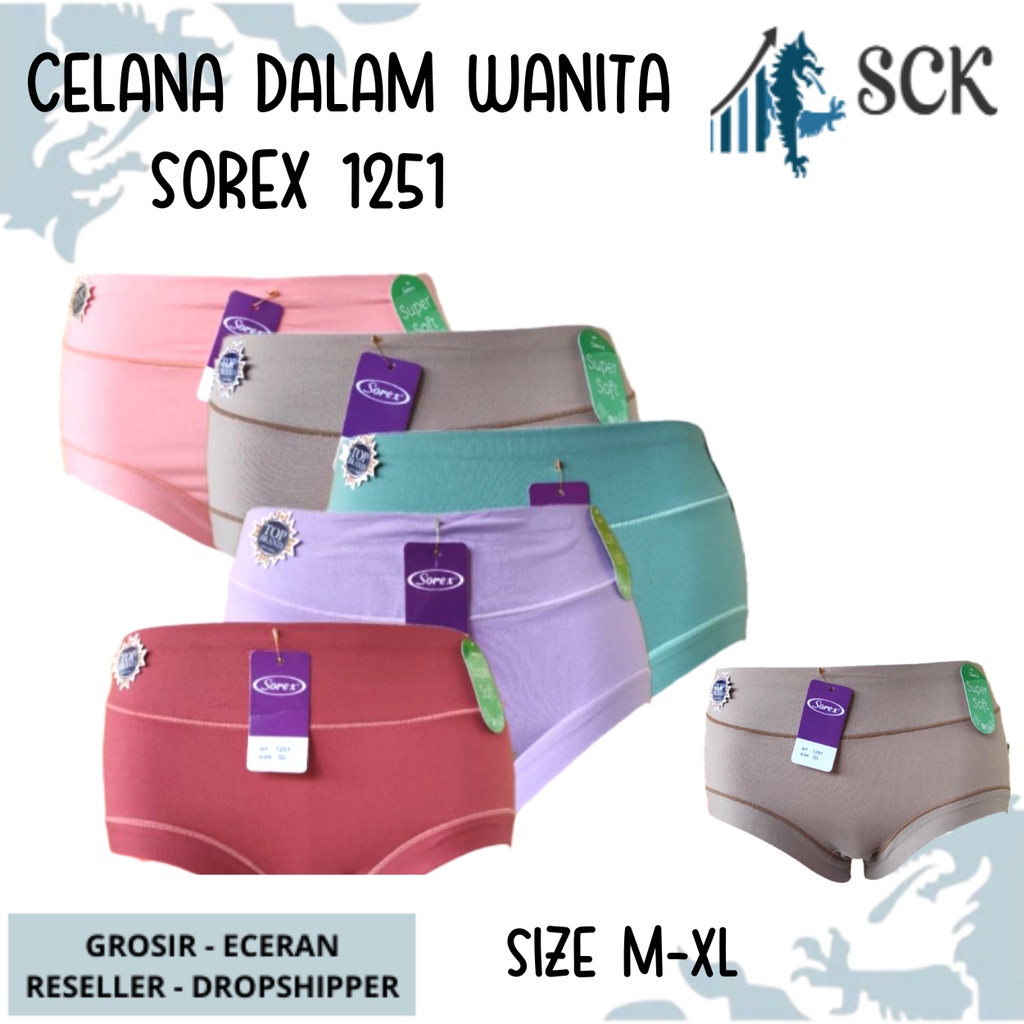 CD Wanita SOREX 1251 Soft / CD Perempuan SOREX Soft / Pakaian Dalam Grosir - sckmenwear GROSIR