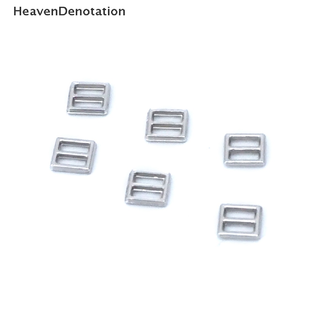 [HeavenDenotation] 10pcs 4mm Metal Buckle Dekorasi Gesper Mini Rectangle Button Buckle DIY Access HDV