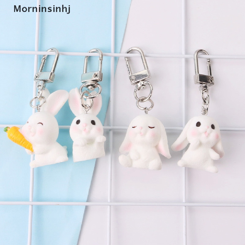 Mornin Liontin Hewan Kelinci Lucu Keychain Keyring Untuk Wanita Pria Anak Kartun Tas Mobil Earphone Box Perhiasan id