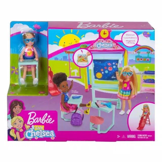 ✨ BISA COD ✨ Barbie Club Chelsea School Playset Class Room Original Mattel Doll