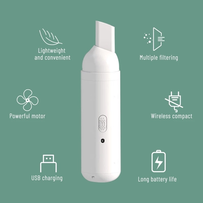 1pc Portable USB Charging Handheld Car Vacuum Cleaner/Pembersih Celah Kursi Otomotif Pengumpul Debu/Rumah Kendaraan Serbaguna Mini Wireless Hoovers