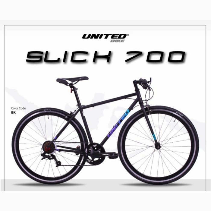 Sepeda Hybrid United Slick 700 C New #Original