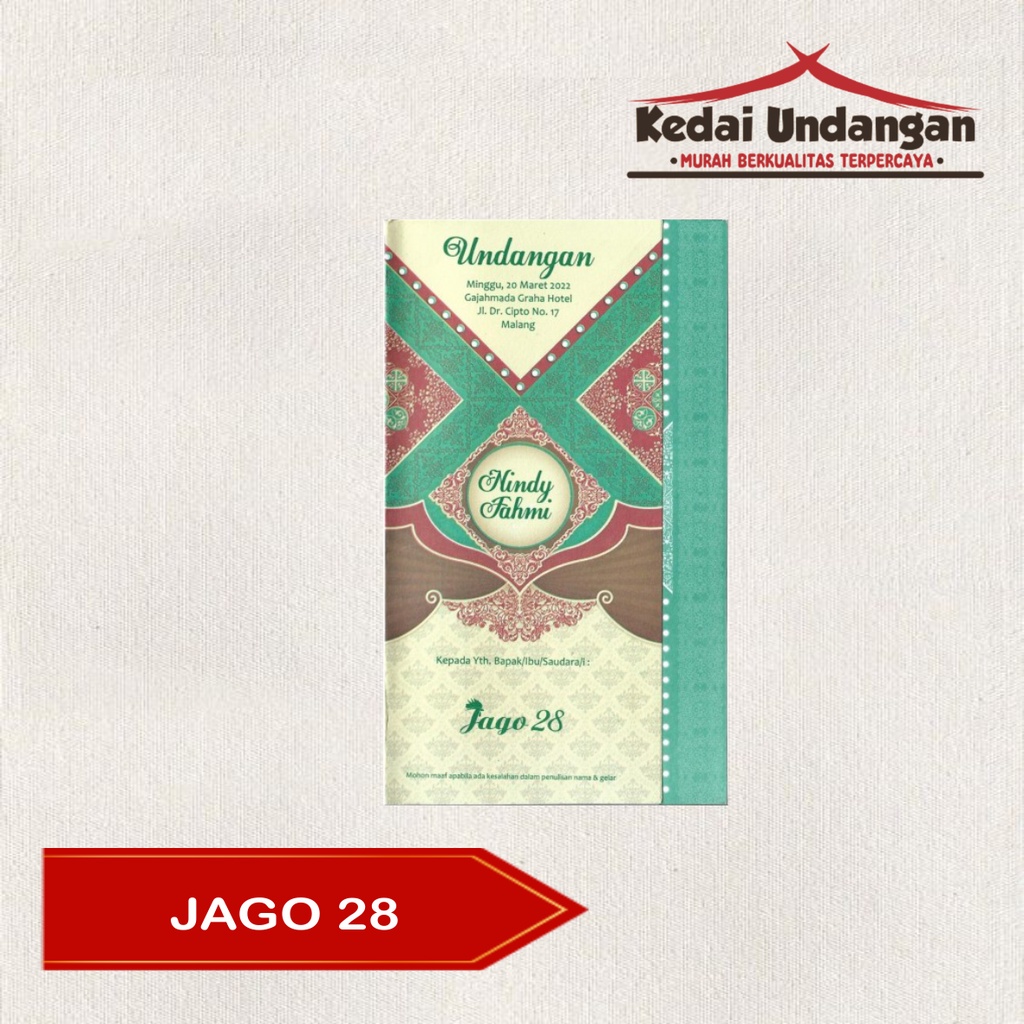 Blangko Undangan Pernikahan JAGO 28 Harga Murah FREE KATALOG