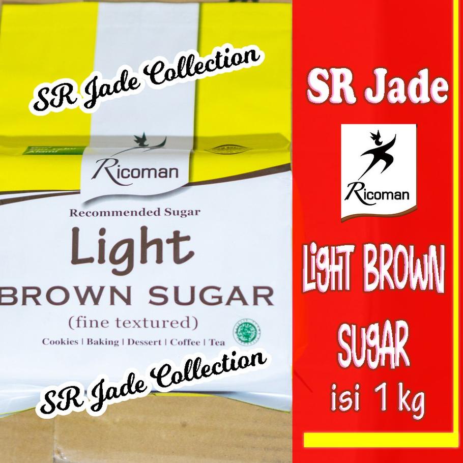 

☟ Ricoman Light Brown Sugar 1Kg Gula ❊