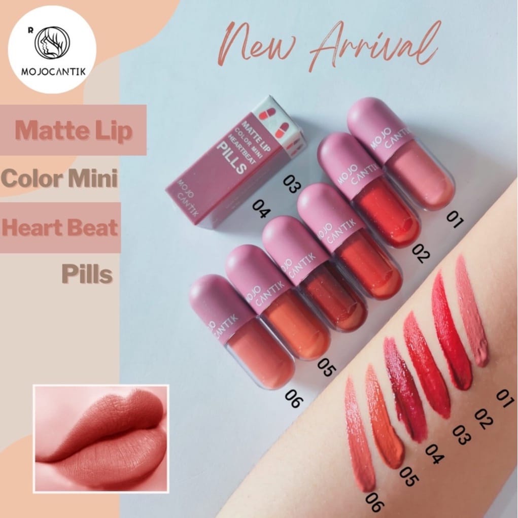 Lipcream dan Lip Glossy Pills By Mojocantik Brand Pigmented / Colorfull / Matte / Natural