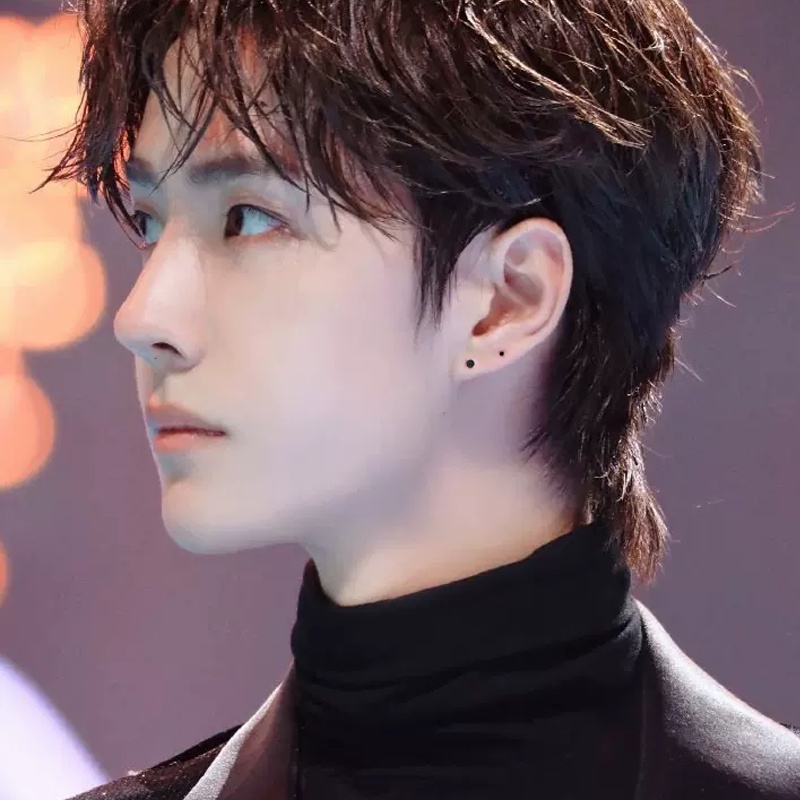 Papaozhu Punk S925 Perak Kecil Disc Stud Earring Untuk Wanita Pria Sederhana Mini Hitam Anting Bulat Keren Telinga Aksesoris Sehari-Hari